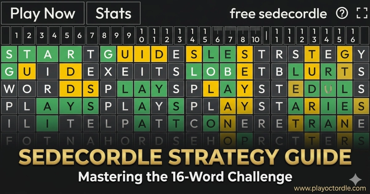 Sedecordle Strategy Guide